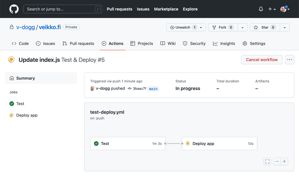 CI/CD with Github Workflows